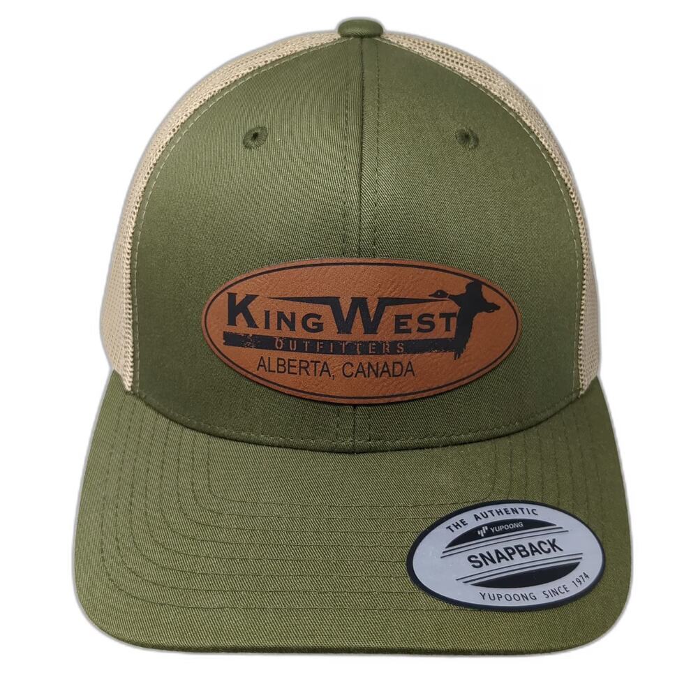Yupoong Trucker Hat Green One Size King West Outfitters Alberta Canada Patch